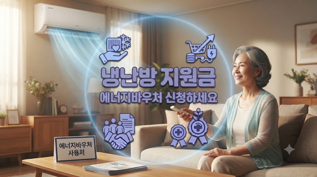 거실에서 시원한 에어컨을 쐬고 있는 고령자