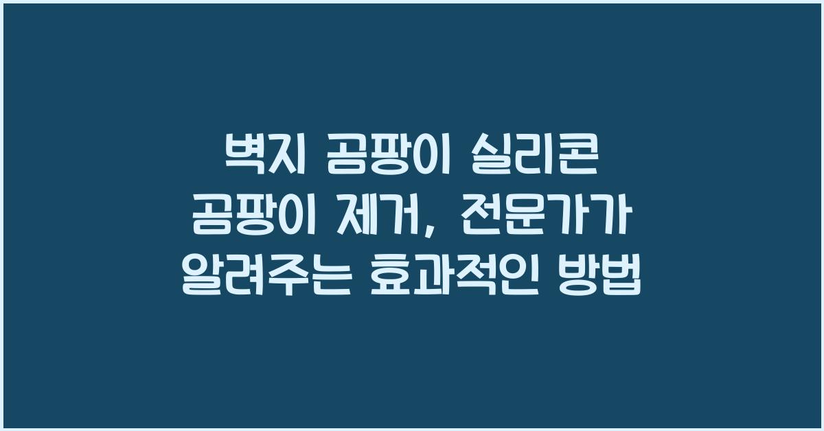 벽지 곰팡이 실리콘 곰팡이 제거