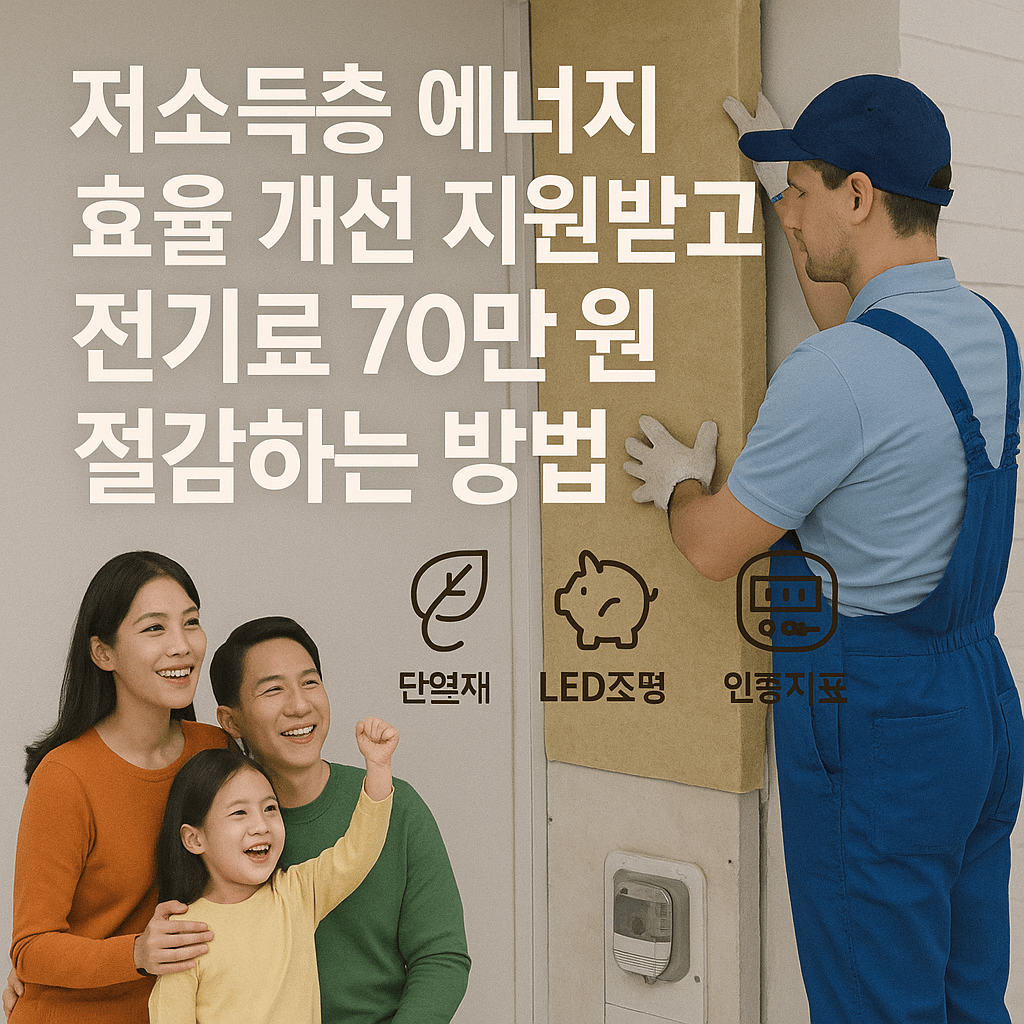 저소득층 에너지 효율 개선 지원받고 전기료 70만원 절감하는 방법 썸네일