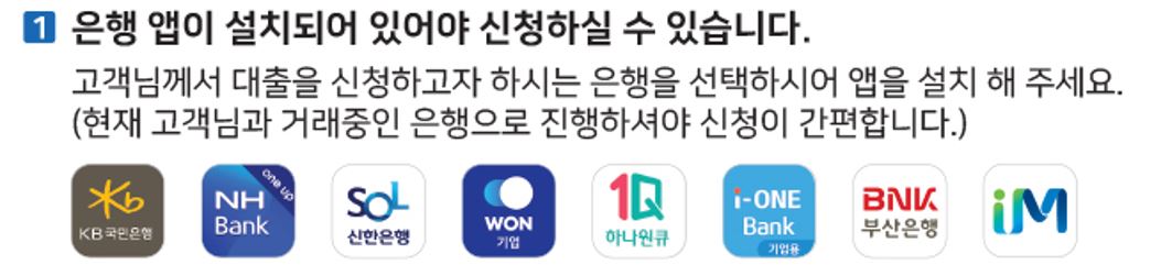 소상공인 중신용 희망플러스 특레보증 대출 은행 앱 설치