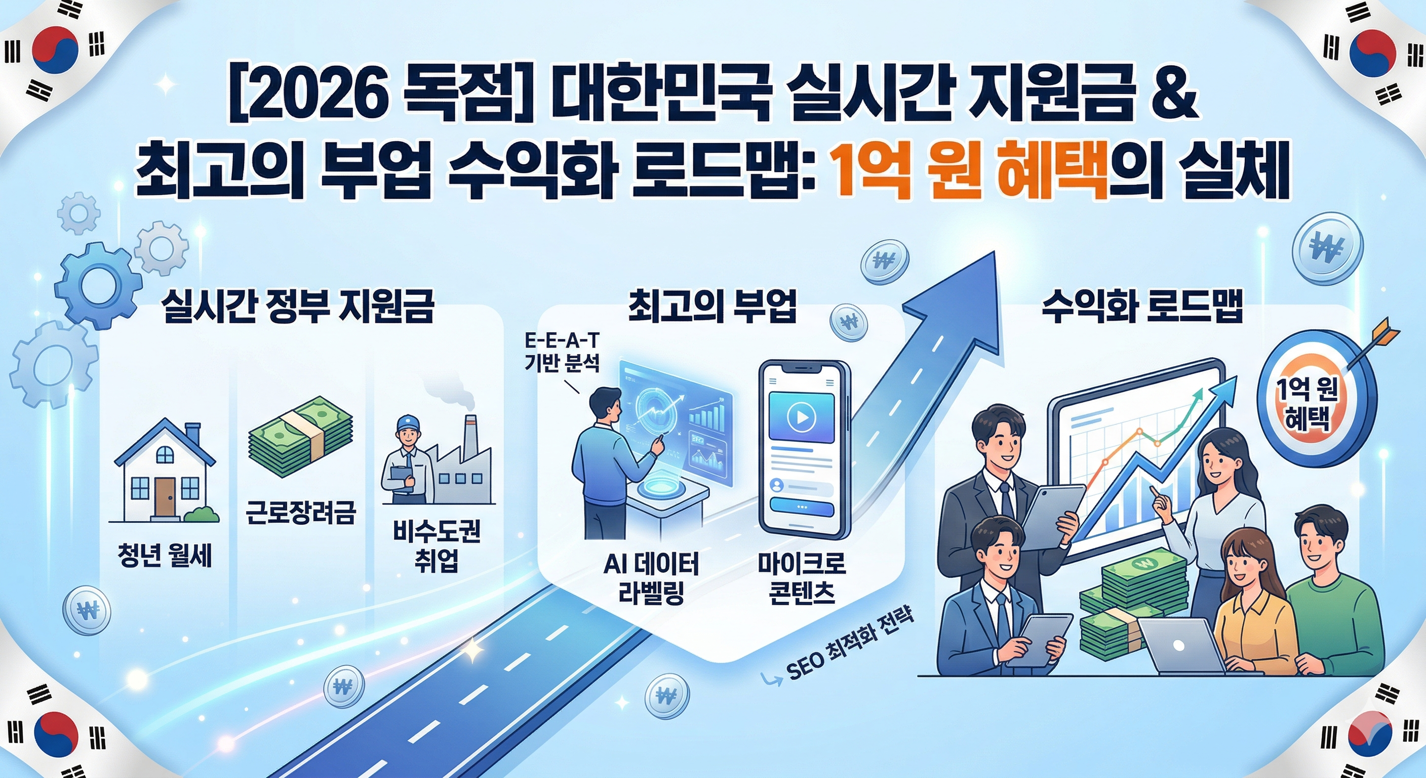 [2026 독점] 대한민국 실시간 지원금 &amp; 최고의 부업 수익화 로드맵: 1억 원 혜택의 실체