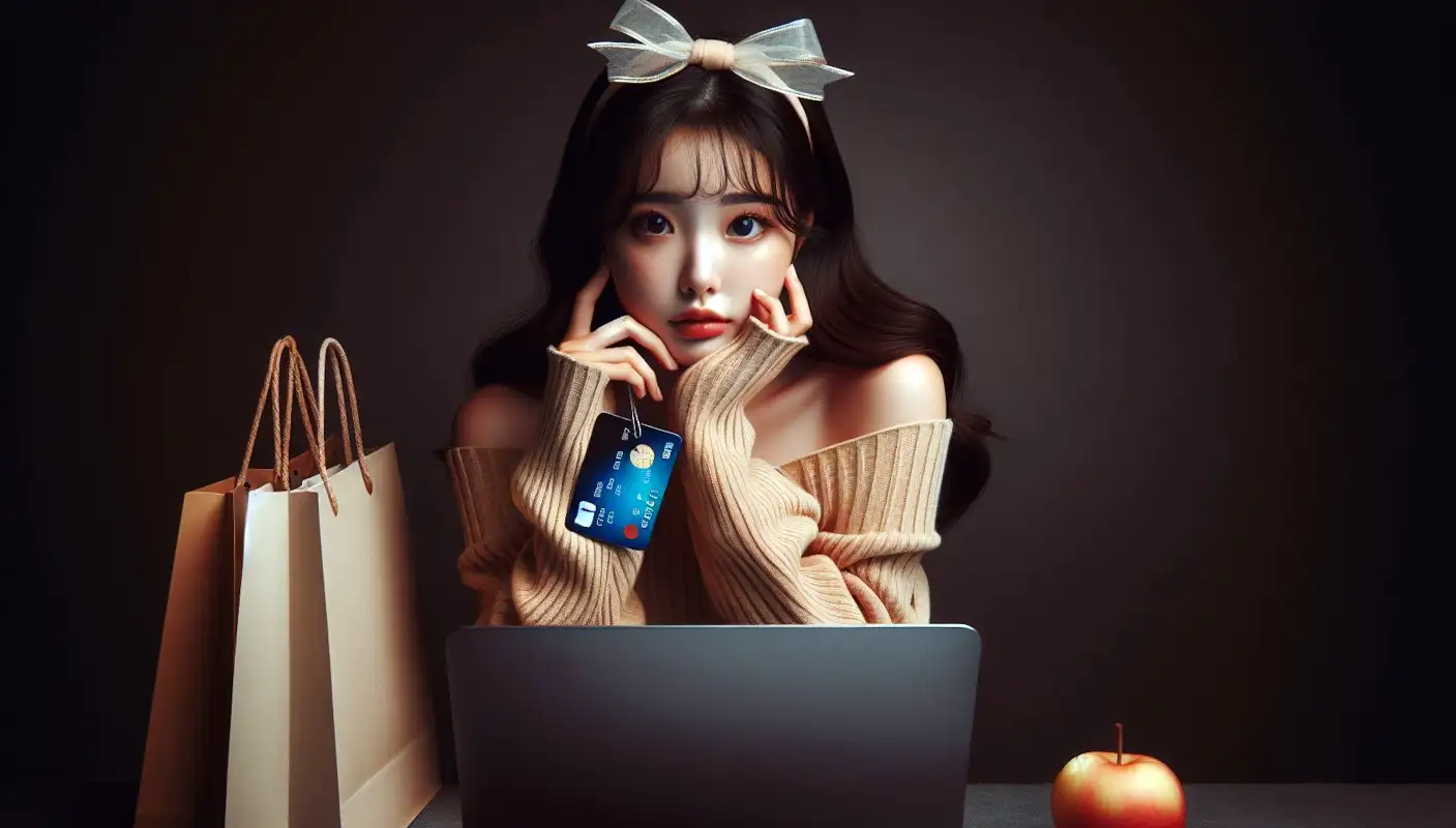 타오바오-배송조회-추적하며-온라인쇼핑하는-여성의-모습