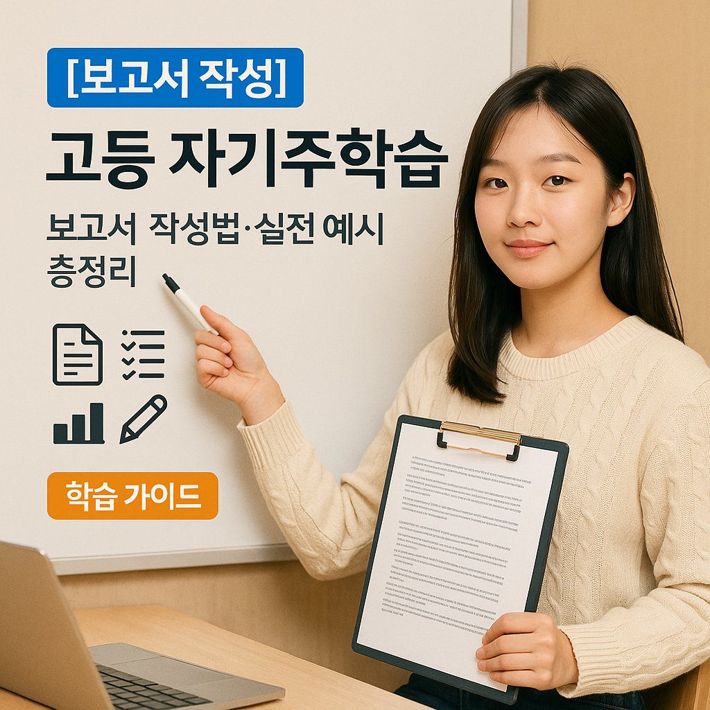 [보고서 작성] 고등 자기주도학습 ｜ 보고서 작성법·실전 예시 총정리