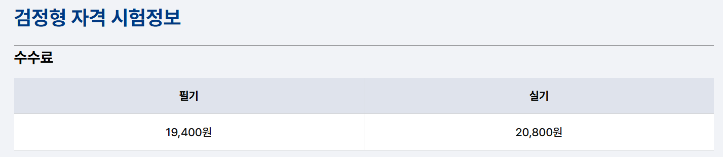 위험물 산업기사 시험 비용