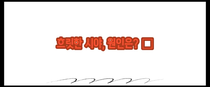 눈이 침침해지는 이유 (+눈 건강 지키는 법)