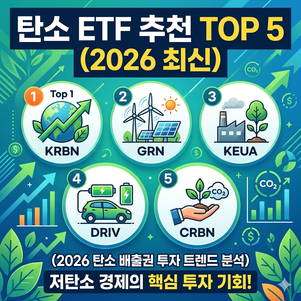 탄소배출권 ETF 추천 TOP 5 투자법 확인하기