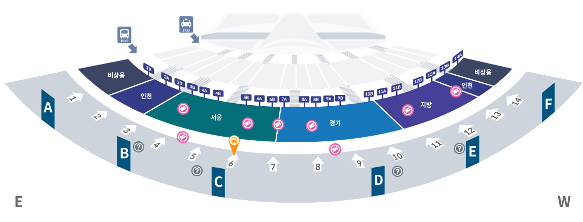 6003 제1여객터미널 승차위치