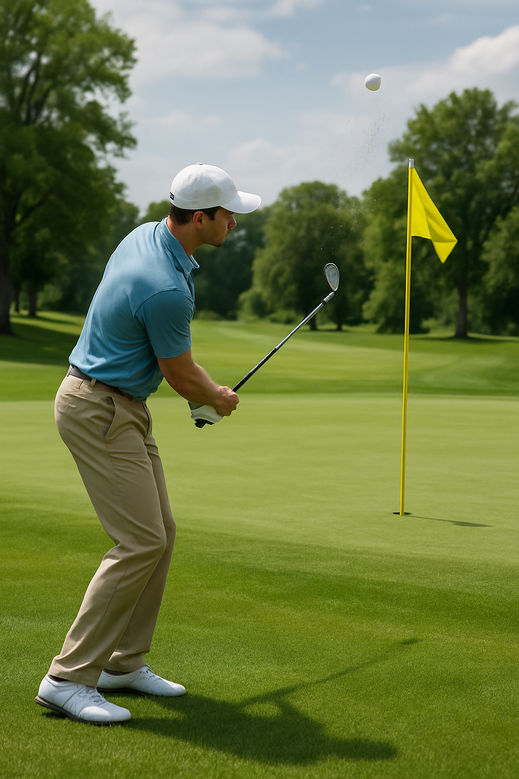 로브샷 하는 골퍼