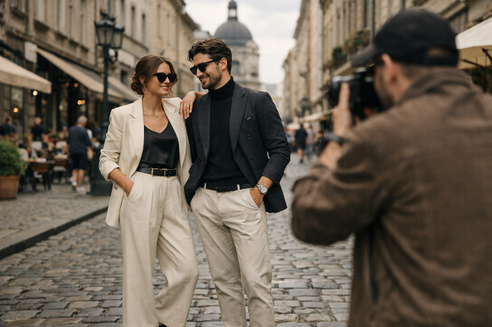 신혼여행의 시작을 프리미엄하게 즐기는 비즈니스석 탑승객.