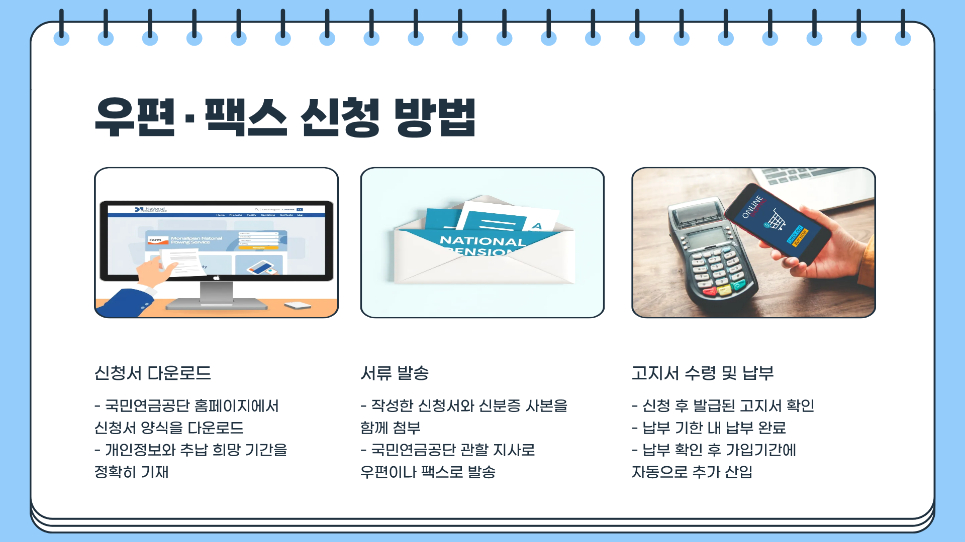 국민연금 추납제도 | 국민연금 추납 가능기간 | 국민연금 추납 신청방법 | 연말정산까지 총정리