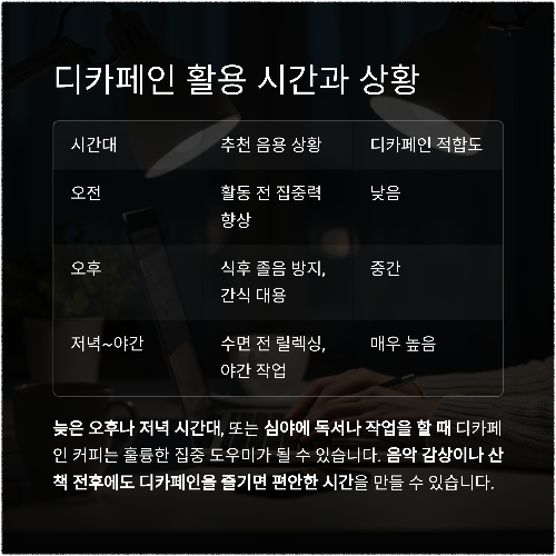 잠 못 이루는 밤을 위한 선택, 디카페인 커피의 모든 것