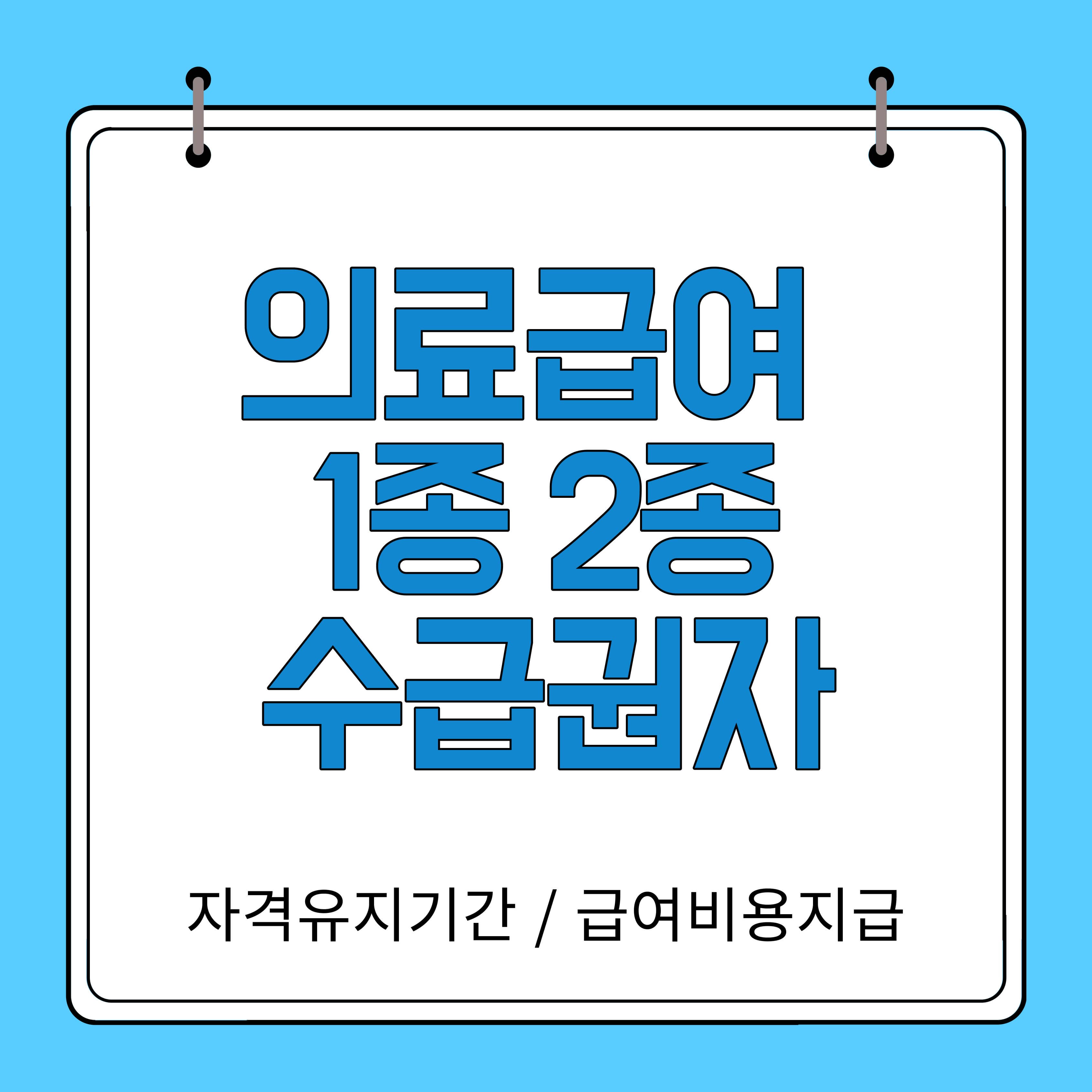 의료급여 1종 2종 수급권자