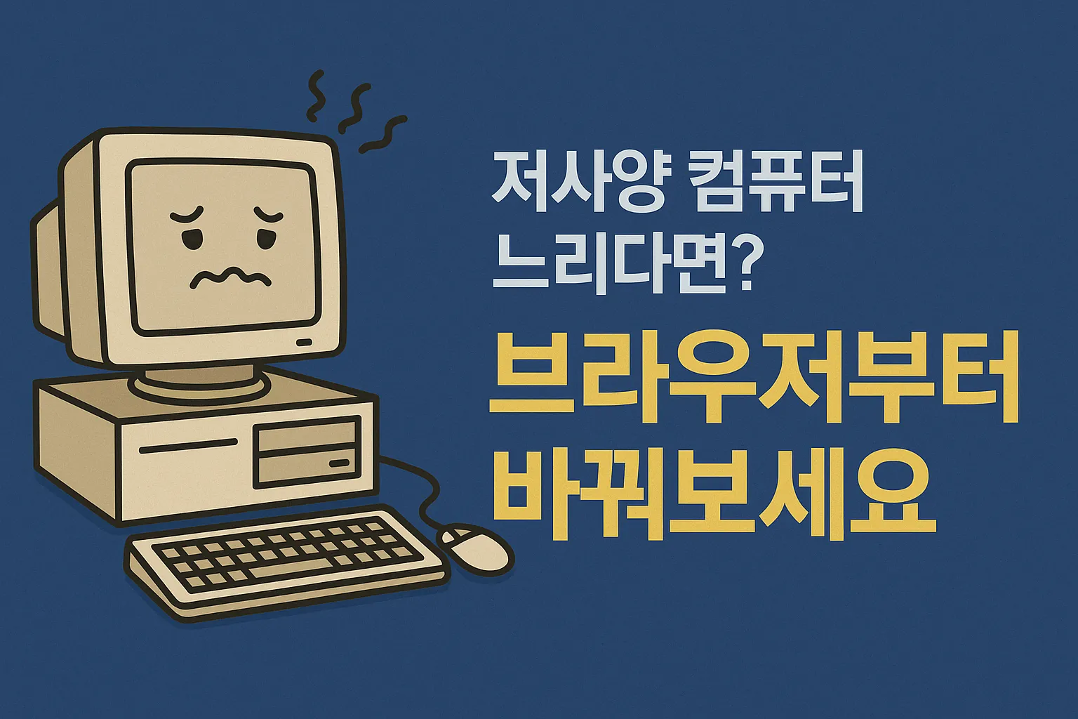 저사양 컴퓨터 느리다면