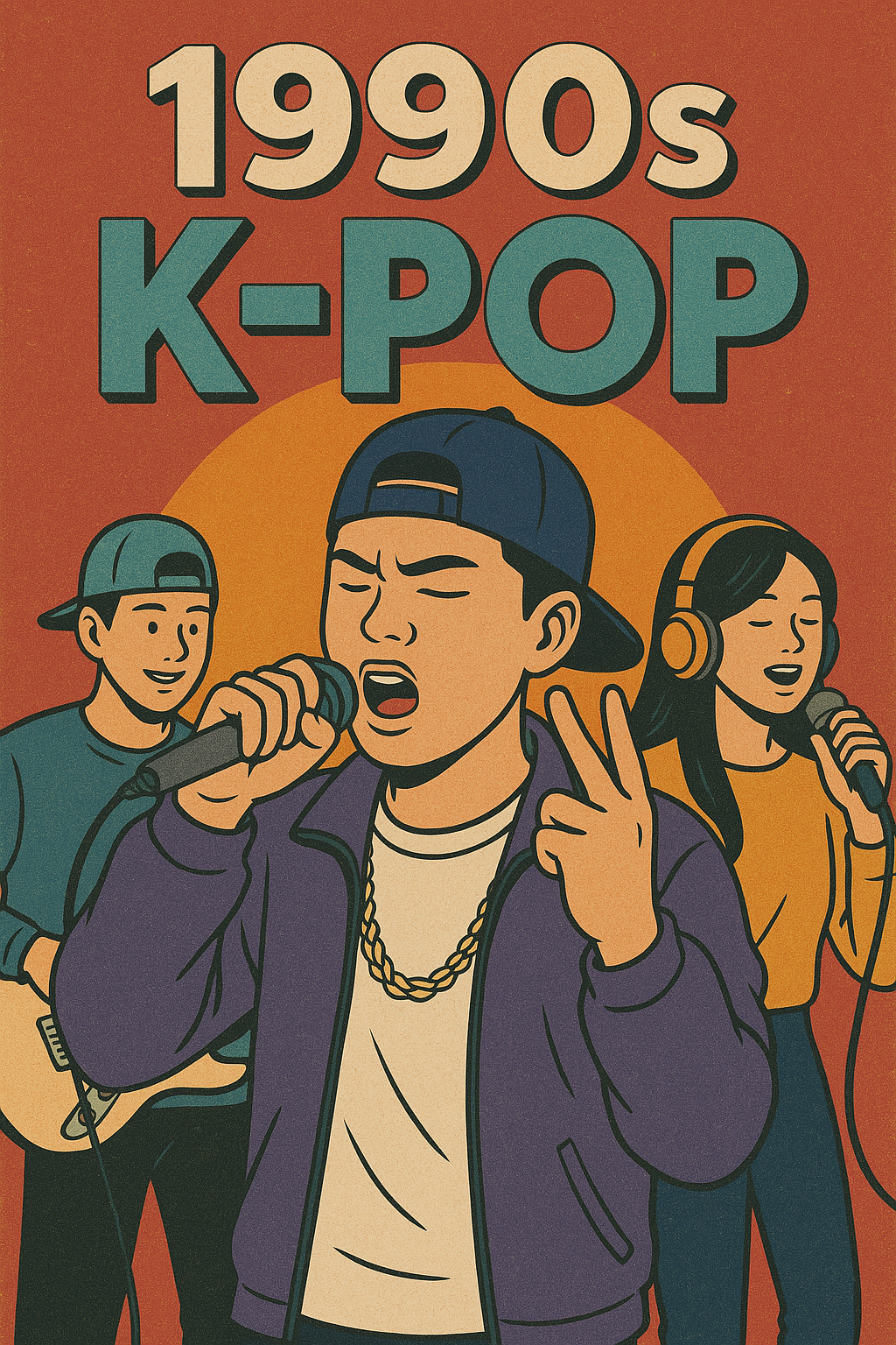 1990년대 한국의 음악시장을 표현한 이미지