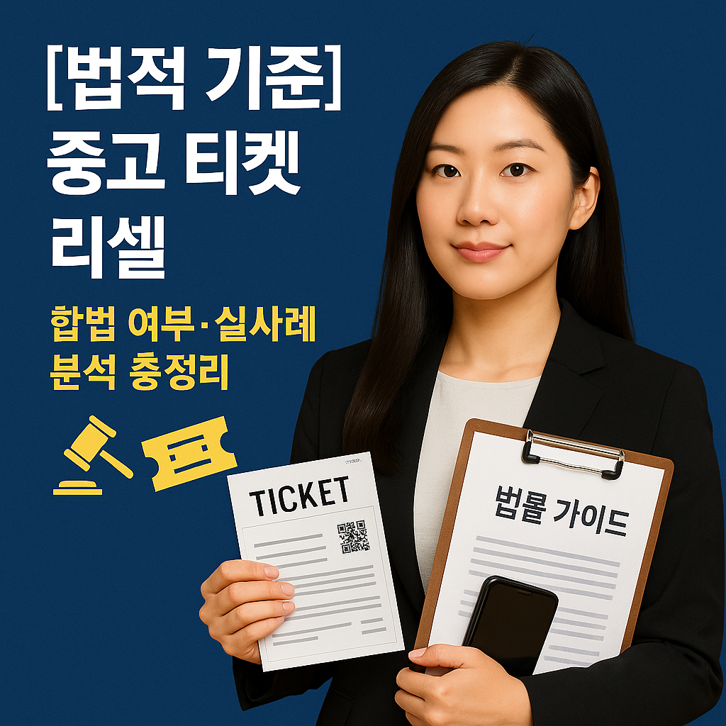 [법적 기준] 중고 티켓 리셀 ｜ 합법 여부&middot;실사례 분석 총정리