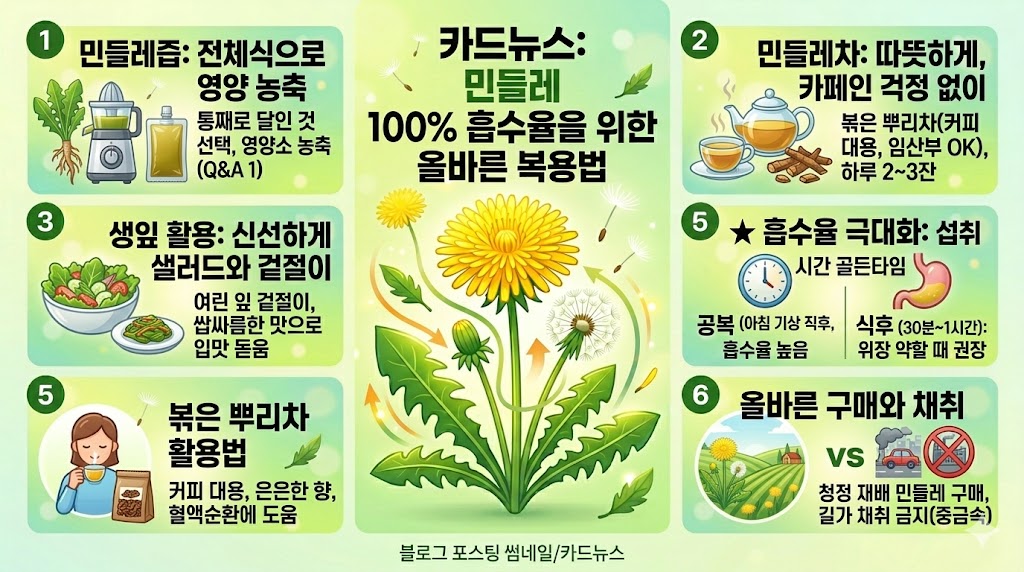 민들레 효능