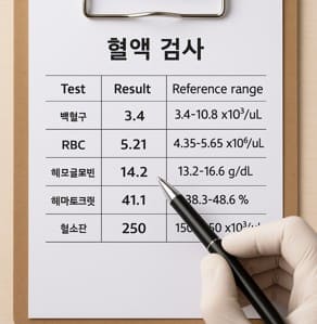 혈액검사표