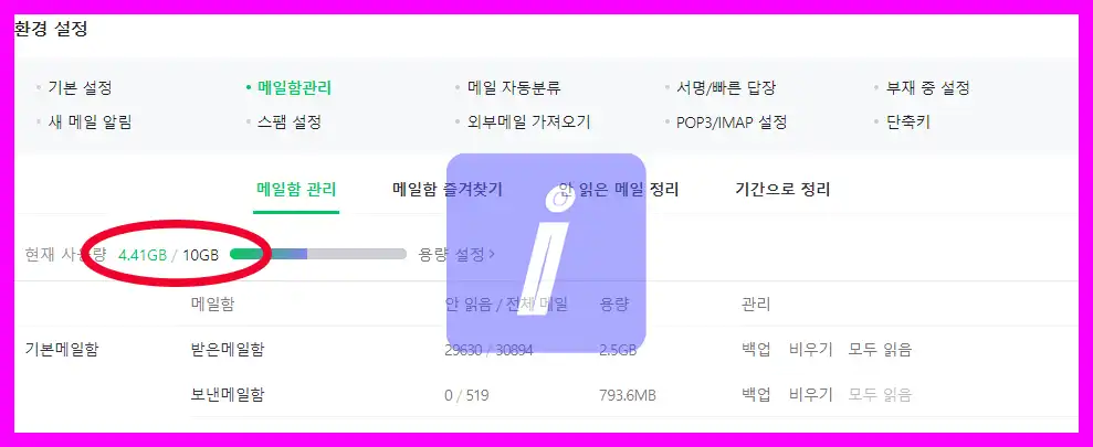 네이버 메일 용량 늘리는 초간단 2가지 방법
