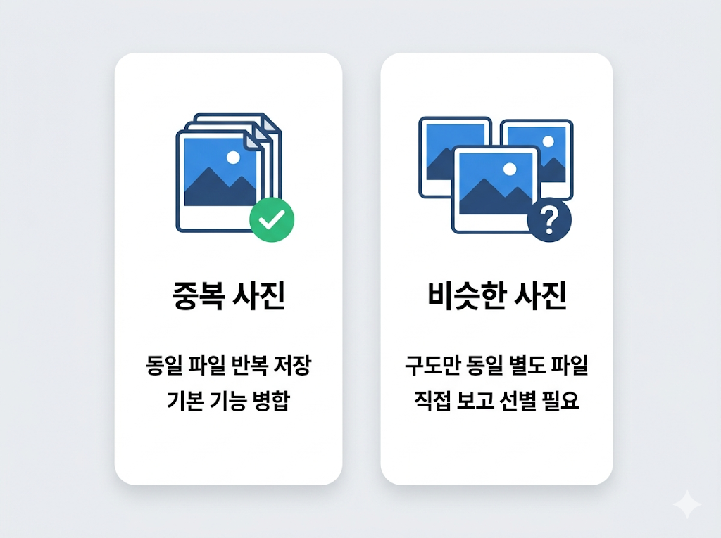 중복 사진과 비슷한 사진