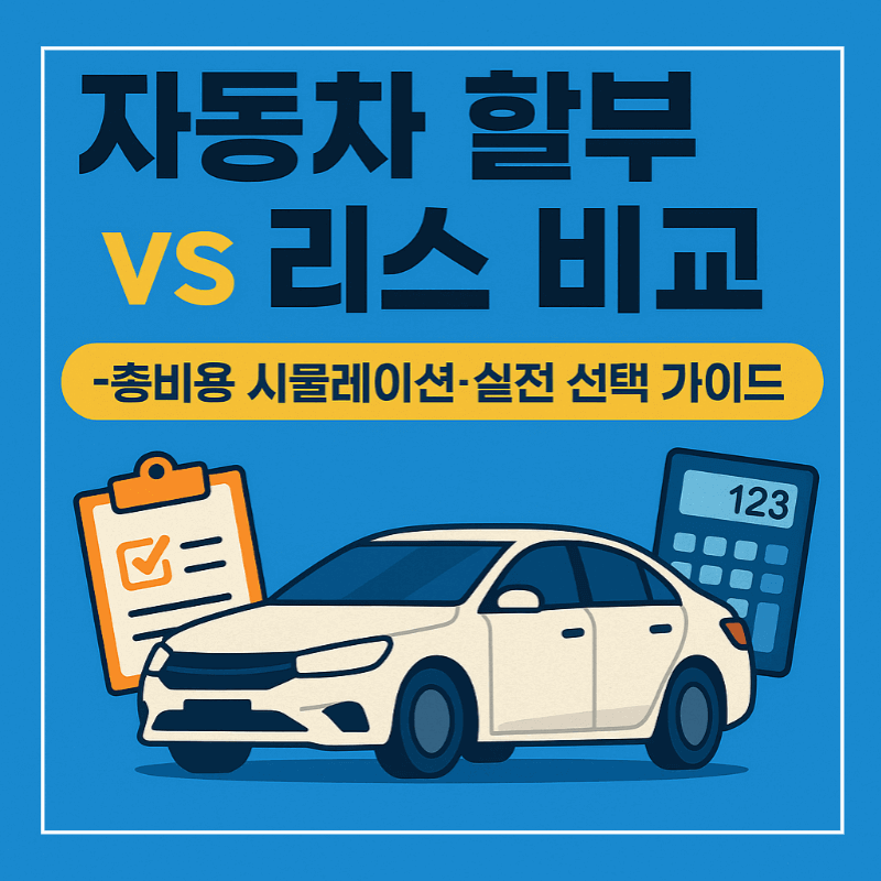 자동차 할부 리스 비교