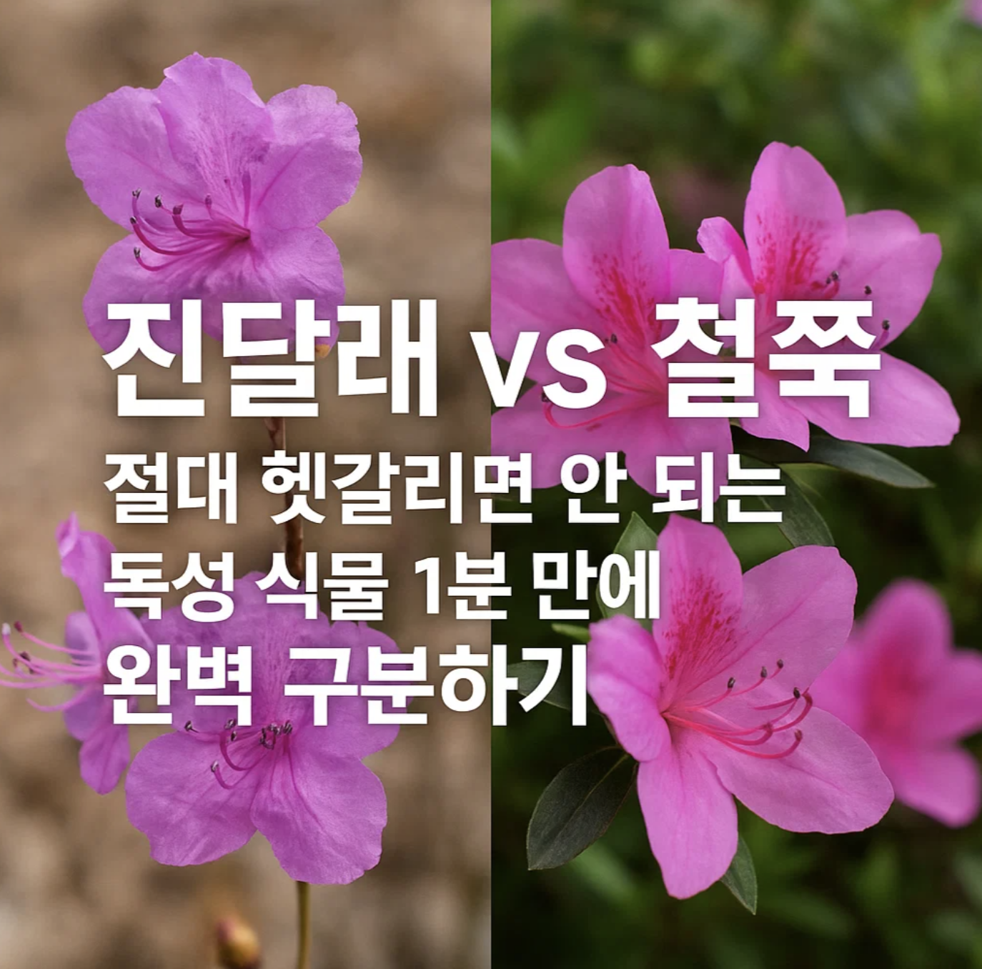진달래 vs 철쭉, 절대 헷갈리면 안 되는 독성 식물 1분 만에 완벽 구분하기