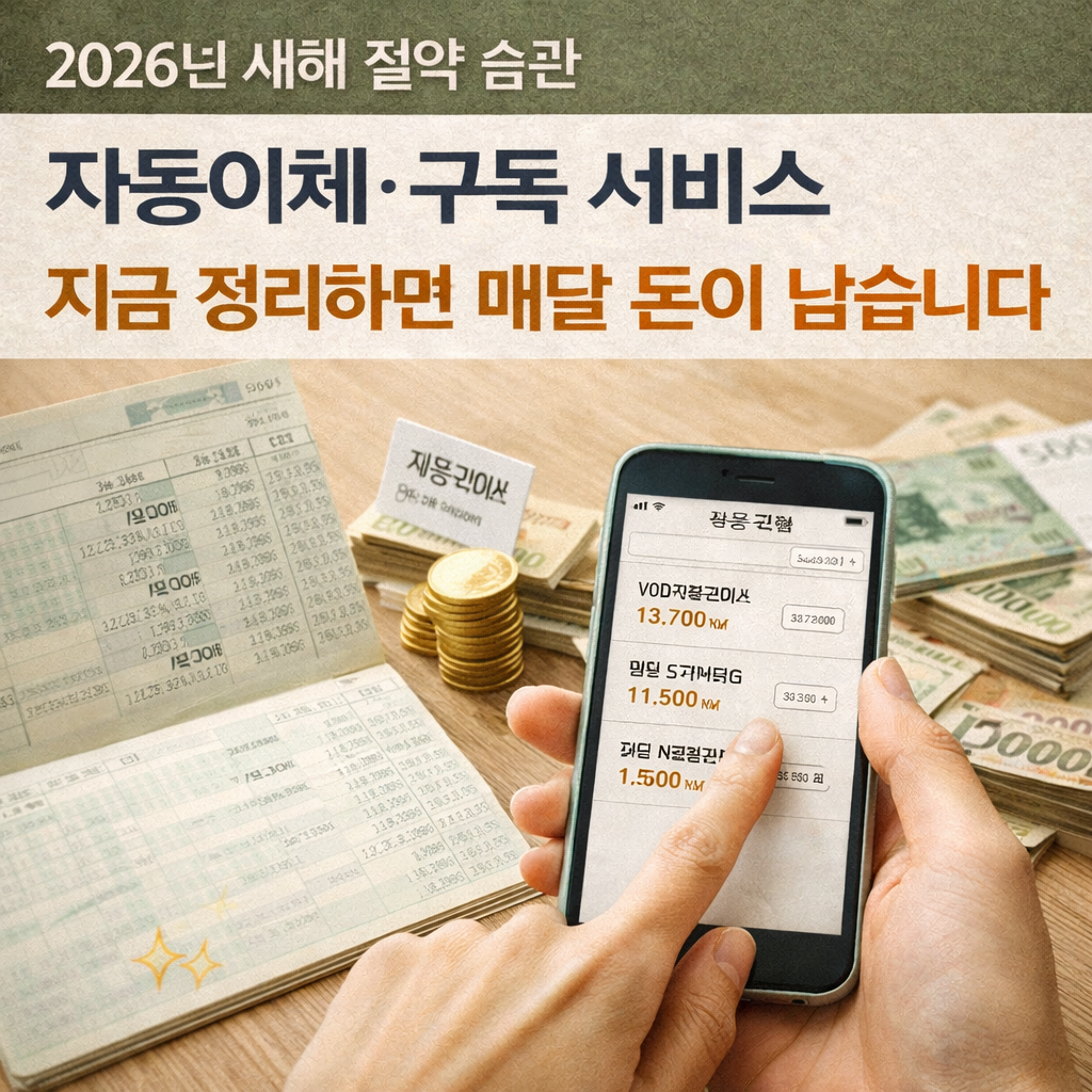 2026년 새해 절약 습관, 자동이체·구독 서비스 정리