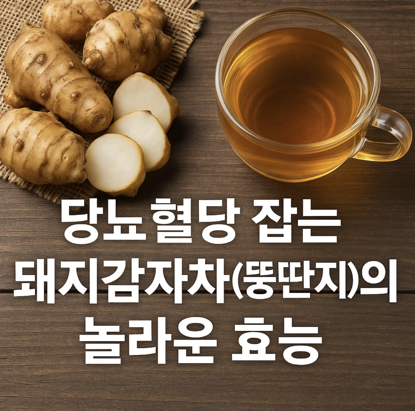 당뇨 혈당 잡는 돼지감자차(뚱딴지)의 놀라운 효능