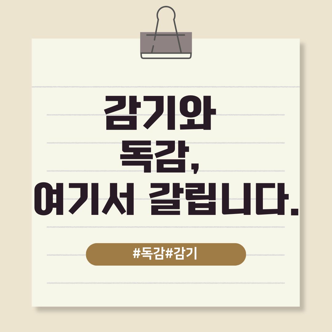 감기인 줄 알았는데 독감이었다면? 꼭 구분해야 하는 이유
