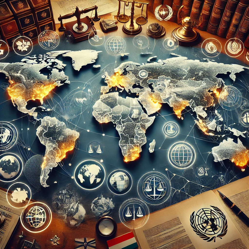 아포스티유 협약에 가입한 국가들을 강조하여 표시한 세계 지도