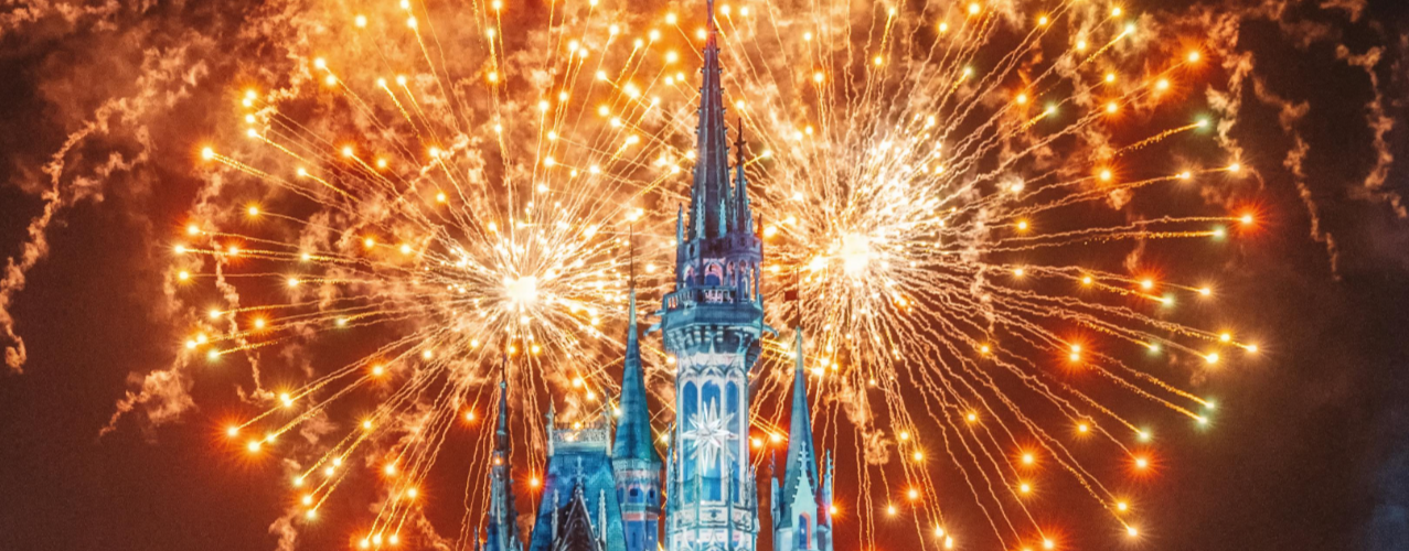 디즈니 불꽃놀이 사진