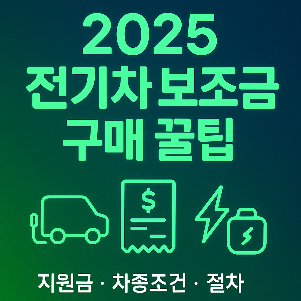 2025 전기차 보조금 완전정복 &amp; 구매 꿀팁 &mdash; 지원금부터 신청전략까지