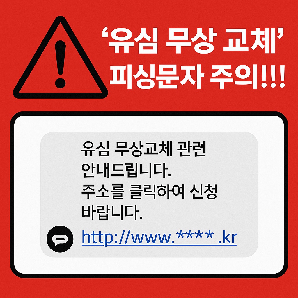 유심 무상교체 피싱문자 주의