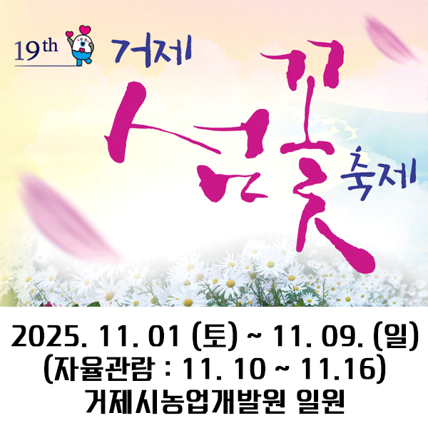 제19회 거제섬꽃축제 2025 – 국화향기 속으로 떠나는 섬의 가을