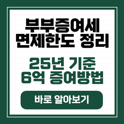 부부증여세면제한도액