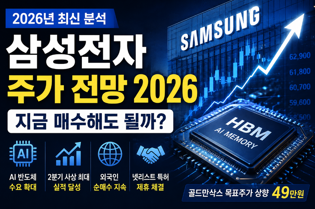 삼성전자 주가 전망 2026|골드만삭스 목표가 상향, 지금 사도 될까?