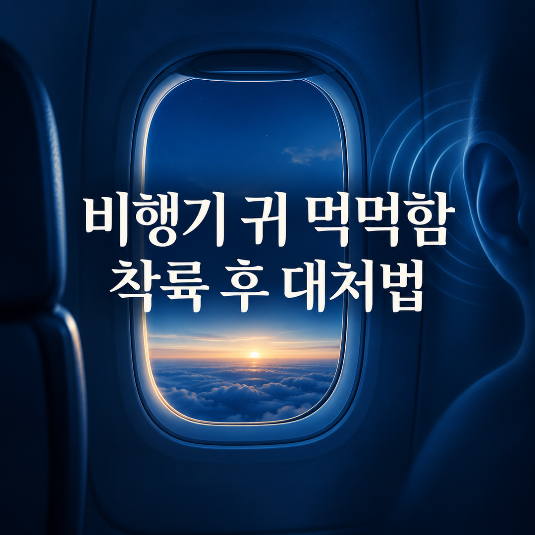 비행기 귀 먹먹함과 착륙 후 대처법 안내 썸네일