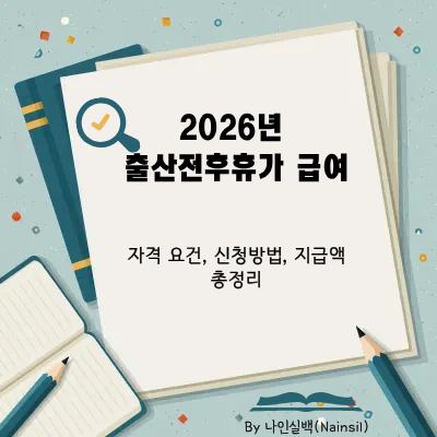 2026년 출산전후휴가 급여