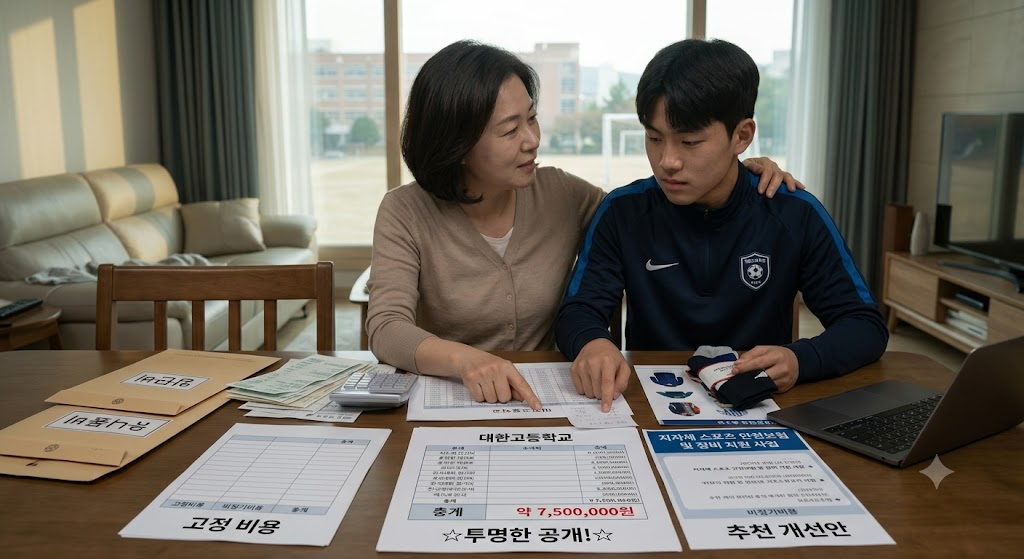 고등학교 축구부 비용 (월 회비, 연간 지출, 개선 방향)