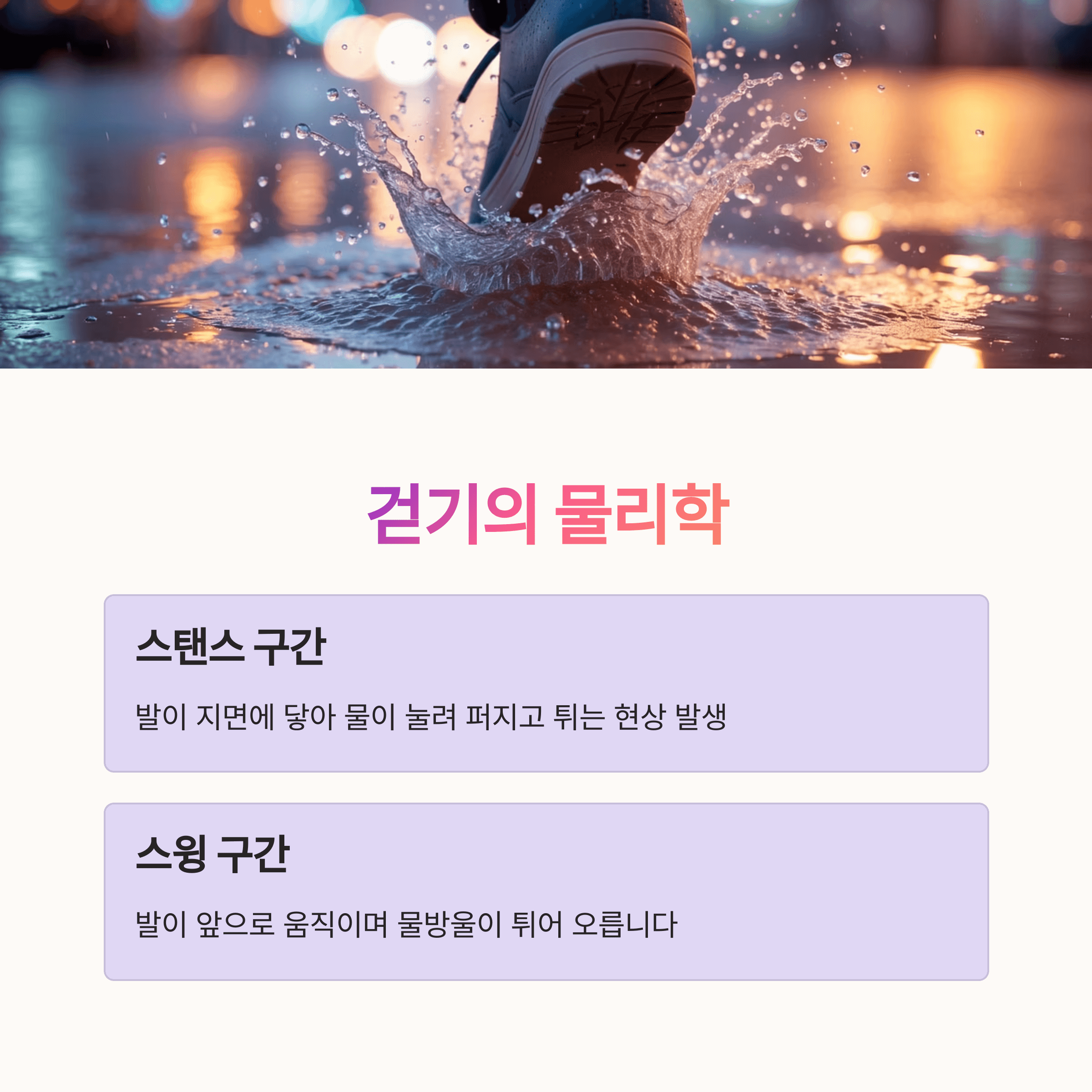 비 오는 날 걷기 물리학의 비밀