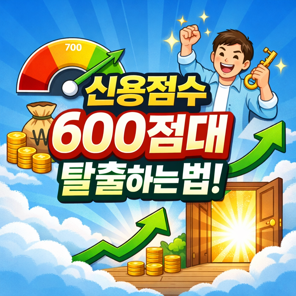 신용점수 600점대 탈출! 실제 점수 급등 사례 분석 (2026 NICE·KCB 기준)