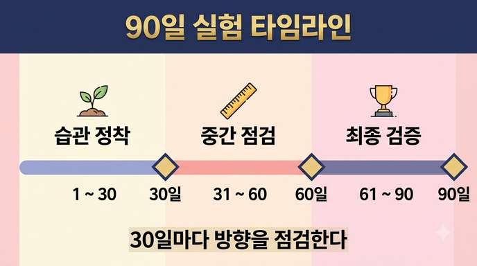 90일 실험 타임라인