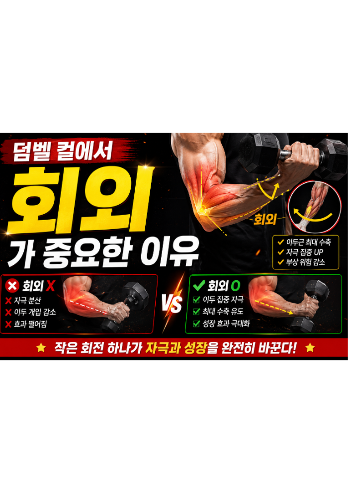덤벨 컬에서 회외가 중요한 이유