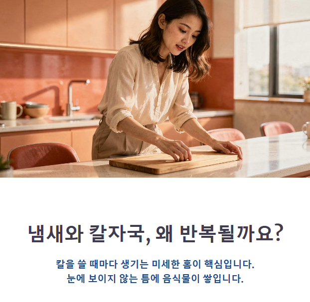 도마 냄새와 칼자국, 반복되는 이유