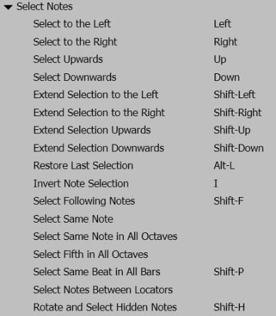 Select Notes