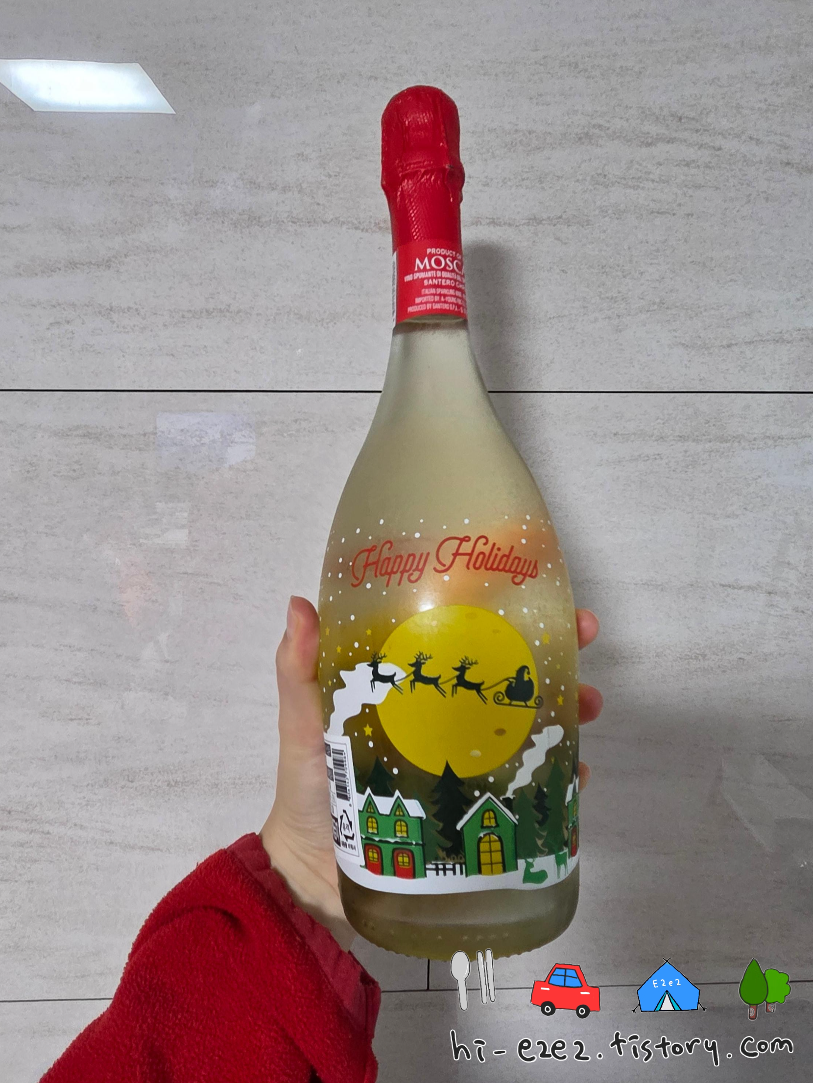 산테로 모스카토 크리스마스 에디션 라벨