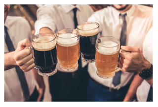 drinking beer image