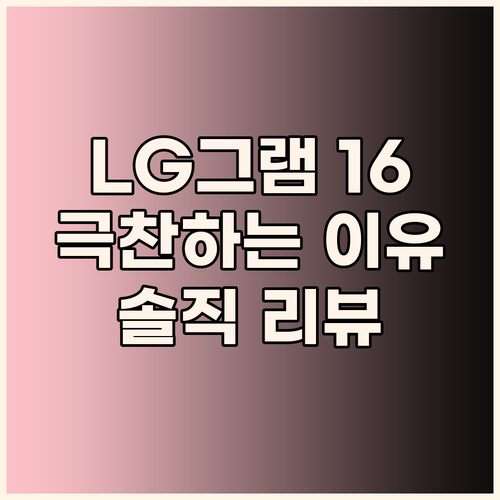 2024 LG 그램 16인치! 왜 다