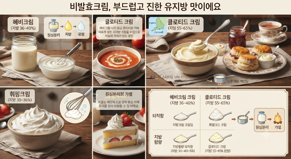 비발효크림, 부드럽고 진한 유지방 맛이에요