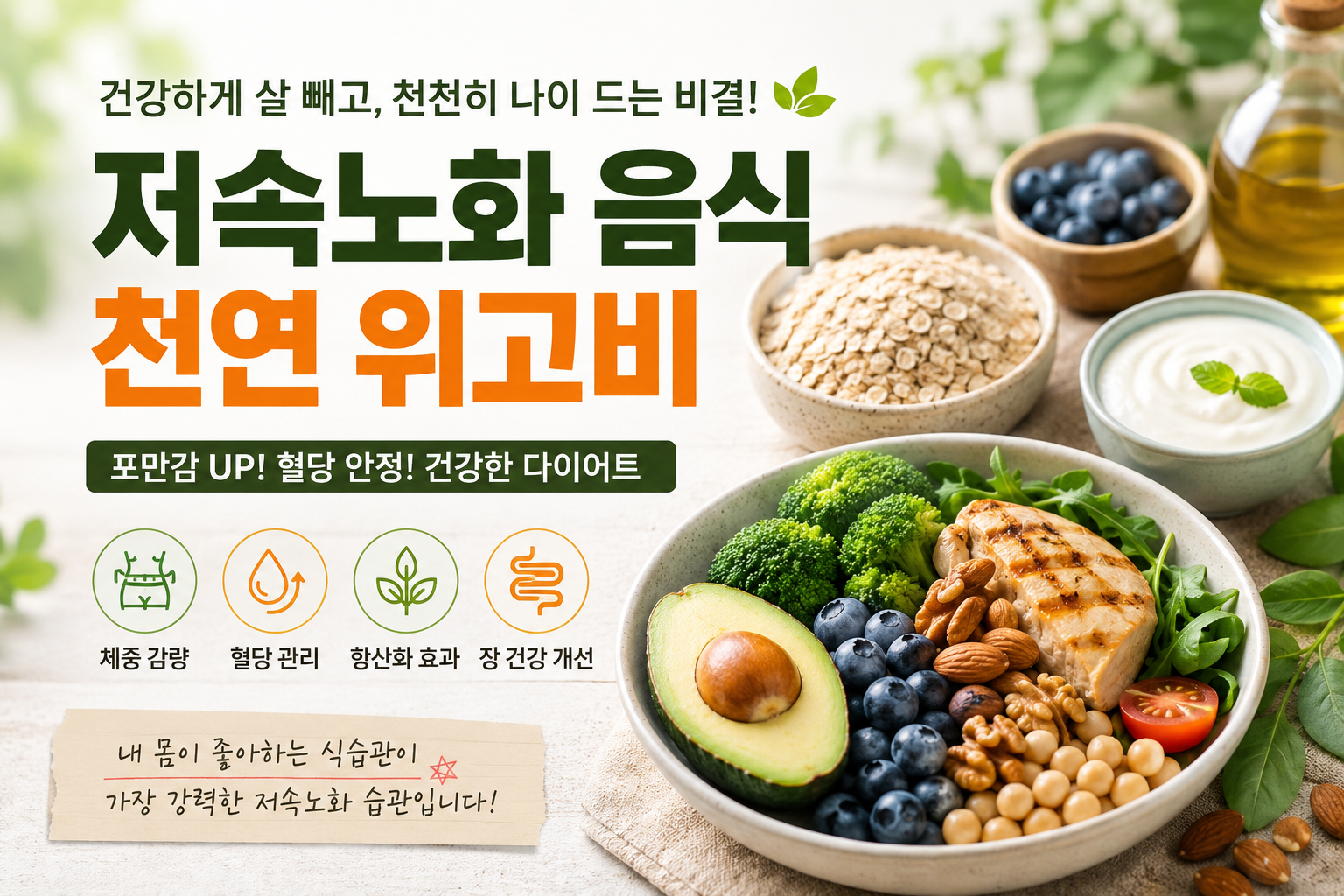 저속노화 음식 천연 위고비