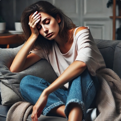 만성피로에 시달리는 여인